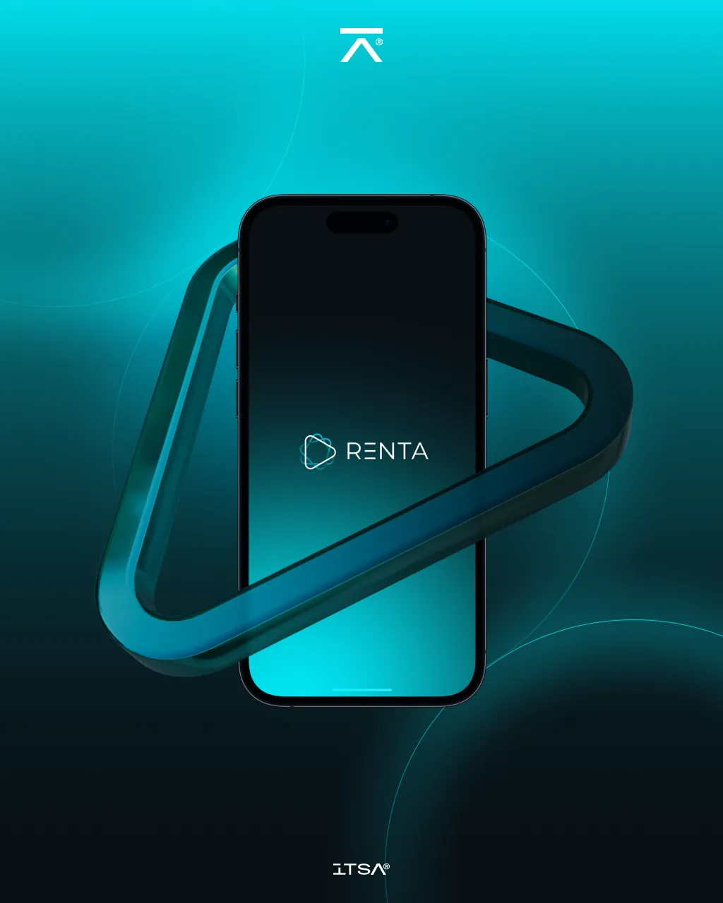 Renta Network case cover with the product logo on a phone.